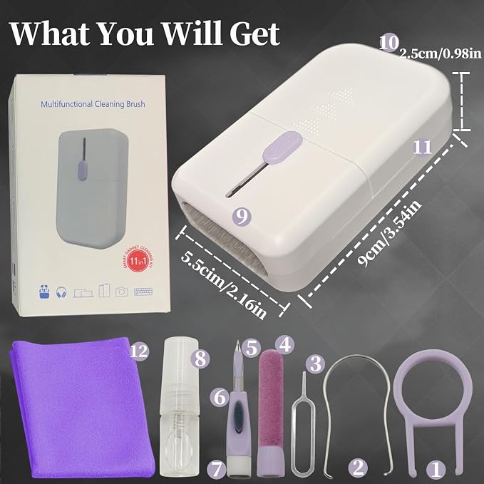 Laptop Computer PC Gaming Keyboard Cleaner Kit with Earbud Cleaning Pen, Hatstart Phone Tablet Touch Screen Mist Spray Device Clean Tool for iPhone iPad Airpod MacBook Pro, Cool Gadgets Gifts for Men - Image 2