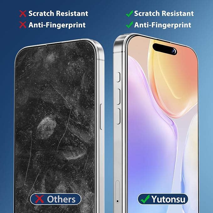 2 Pack Tempered Glass Screen Protector for iPhone 14 Pro Max | with 2 Pack Camera Lens Protector, Anti Scratch, Bubble Free, Case Friendly - Image 4