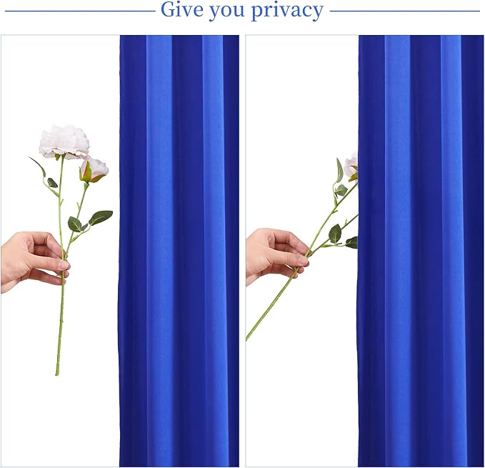 10x10 Royal Blue Backdrop Curtain for Parties Wrinkle Free Blue Photo Curtains Backdrop Drapes Fabric Decoration for Wedding Birthday Party Baby Shower 5ft x 10ft,2 Panels - Image 7