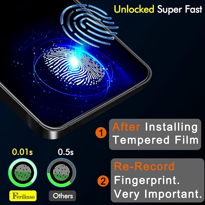 Ferilinso 3 Pack Privacy Screen Protector for Samsung Galaxy S26 Ultra | 9H+ Tempered Glass, Military-Grade Shatterproof, HD, Case Friendly, Easy Installation Bubble Free, with Camera Lens Protector - Image 5