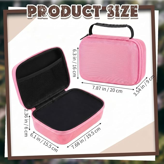 Relaxweex Hard Case with Foam, 7.8 X 6.3 X 3.5 Inch, Pink | EVA Waterproof Shockproof Case, Customizable Foam for Camera Electronics Instruments, Digital Products, with Knife - Image 2