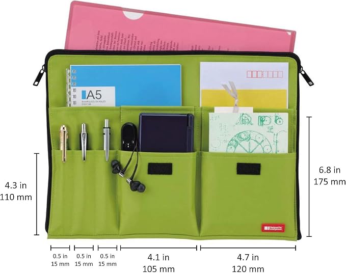 LIHITLAB Laptop Sleeve with Storage Pockets (Bag-in-Bag), 10 x 13.8 Inches, Orange (A7554-4) - Image 2