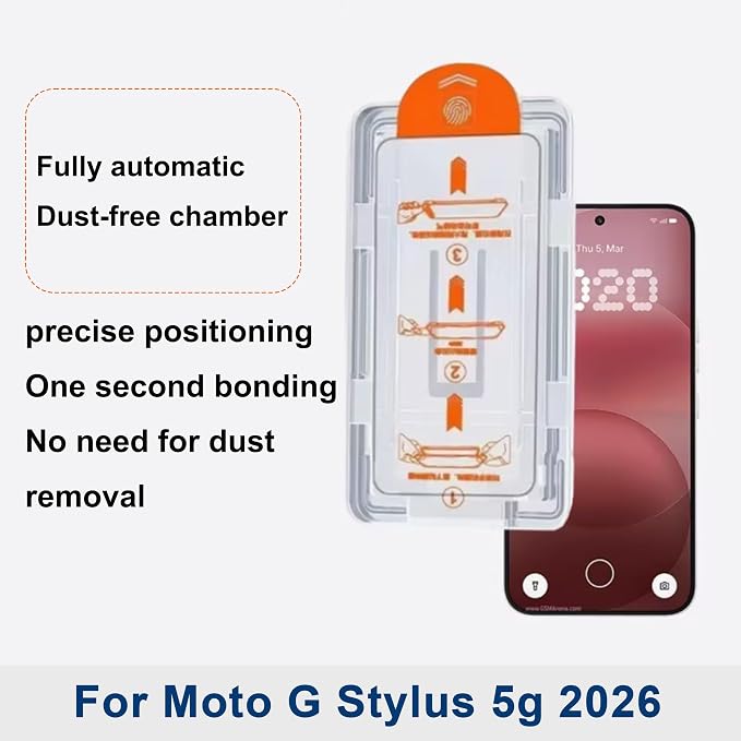 for Moto G Stylus 5G 2025/2026 Screen Protector with De-Bubble Card, 9H Hardness Military-Grade Shatterproof Protection Tempered Glass flim, Case Friendly, Anti-Scratch (2 PACK) - Image 6