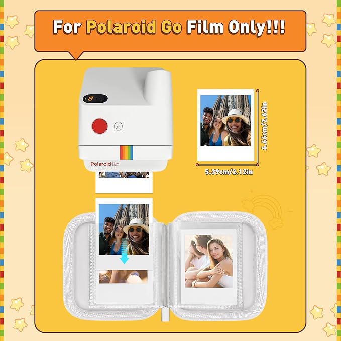 Pocket Photo Album for Polaroid Go Instant Mini Camera & Polaroid Go Film | Portable Travel Protective Case, Stores Up to 40 Photos, Compact Pocket Design - Image 2