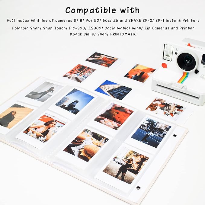 Mini Photo Album for Fujifilm Instax Mini Polaroid Snap, Linen Picture Book 2x3, Each Small Album Holds 208 Photos - Image 5