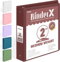 BinderX 3 Ring Binder 2 Inch, Clear View Binder, Burgundy Red, Letter /A4 | Extra Durable, PVC-Free, Customizable, Interior Pockets, 450-Sheet Capacity, Eco-Friendly, Reinforced Hinge, School, Office by Sooez