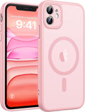 FNTCASE for iPhone 11 Phone Case, Fit for Magsafe, Full Camera Protection | Translucent Matte Back, Strong Magnetic Charging,14FT Military Grade Drop-proof, Anti Slip,Light Pink by FNTCASE