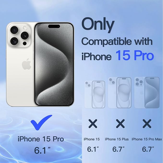 JETech Privacy Screen Protector for iPhone 15 Pro, 2+2 Pack | Anti-Spy Tempered Glass, with Camera Lens Protector, Easy Installation Tool - Image 3