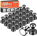FINDMAG Fridge Magnets, Magnets for Whiteboard, Kitchen, 100 Pack, Black | Refrigerator Magnets Strong for Photos, Pictures, Kitchen, Office, Locker, Accessories Decorative, Easy to Move by FINDMAG