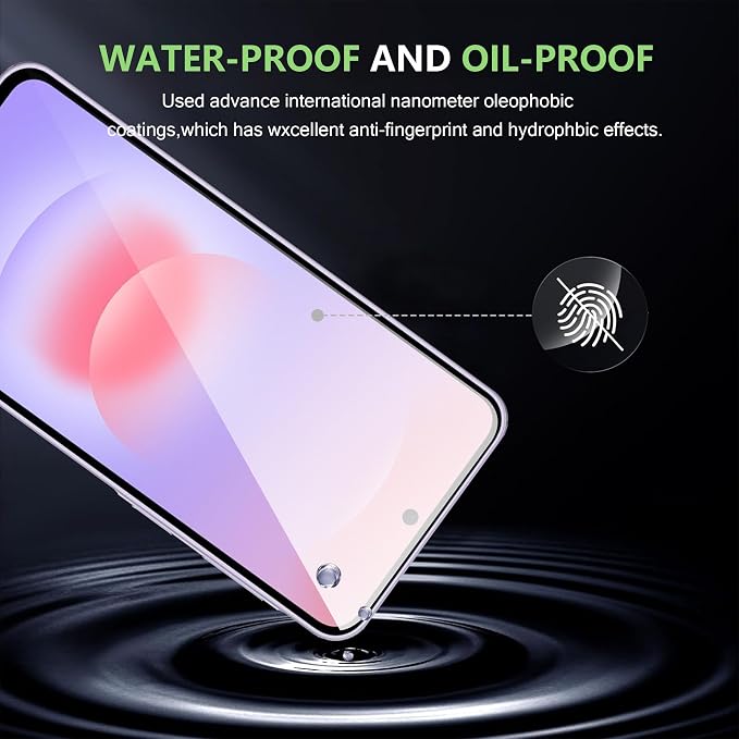 for Samsung Galaxy A27 5G Screen Protector with Camera Lens Protector, 9H Hardness Anti-Scratch Tempered Glass flim, Case Friendly, Anti-Fingerprint,Anti-Scratch (3+3 PACK) - Image 4