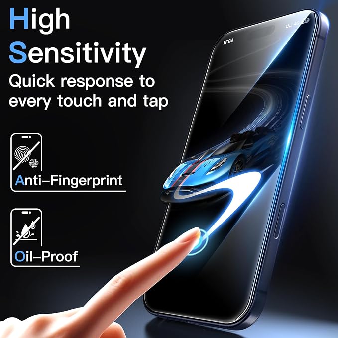 JETech Screen Protector for iPhone 17 Pro, 2+2 Pack | with Camera Lens Protector, HD Clear Tempered Glass, Anti-Scratch Protection, Easy Installation Tool - Image 6
