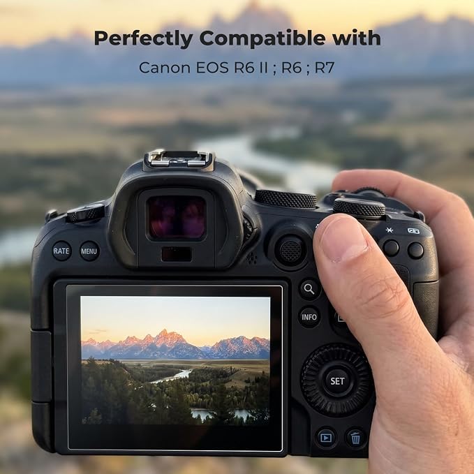 K&F CONCEPT Screen Protector Compatible with Canon EOS R6 II/R6/R7 Camera | Ultra Clear Tempered Glass Screen Protector Anti Scratch Bubble Free Ultra Resistant PF18 - Image 4