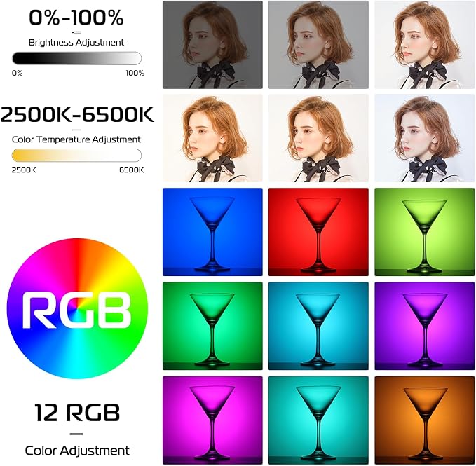 ULANZI VL66 RGB Adjustable Rechargeable 2500-6500K - Mini Video Portable Light on Camera, 2000mAh CRI95+ Dimmable, Ultra Bright Photo and Video Lighting, LED Fill Lamp for DSLR Camcorder Action Camera - Image 2