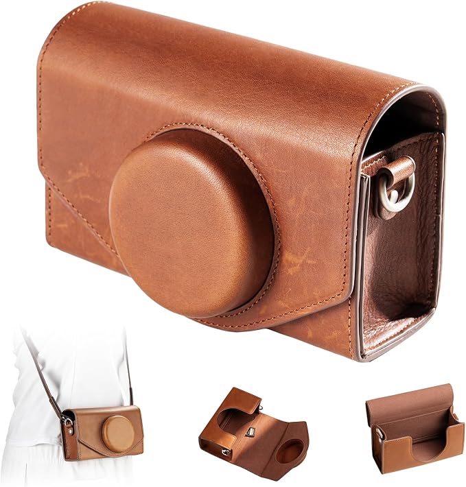 SmallRig Leather Case Bag for FUJIFILM X-E5 / X100VI, for Ricoh GR IV/GR III, Carrying Case with Magnetic Closure, Protective Pouch, Compact Storage Bag, Crossbody Bag, Shoulder Strap, Brown-5986 - Image 9
