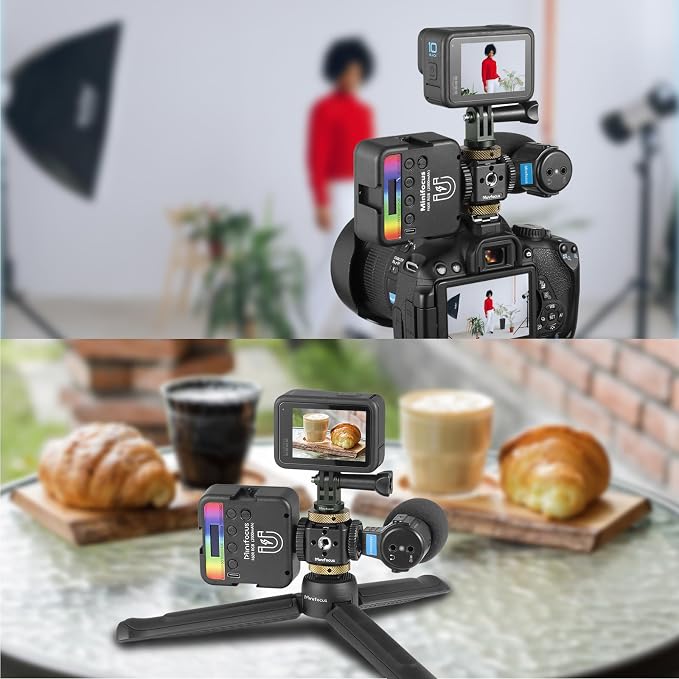 Camera Hot Shoe Extension Bracket Cold Shoe Mounts Adapter(Black) | Aluminum Shoe Mount Holder with 1/4''&3/8'' Thread Hole and Arri-locating Hole, For Microphone LED Video Light - Image 8