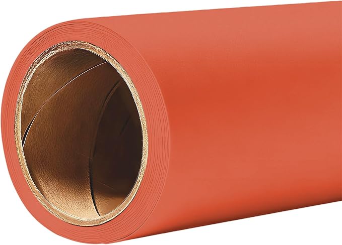 YSKE-Seamless Bright Orange Paper Backdrop Roll for Photography, Photo Background,Roll of Paper with Backdrop Cover for Background Stand,Thick Anti-Wrinkle Matte(106.9''x36' Bright/Rust Orange) by YSKE