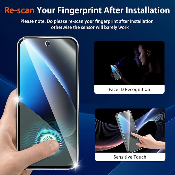 (3+2 Pack) Glass Screen Protector for Google Pixel 10a with Camera Lens Protector,9H Tempered Glass,Fingerprint Unlock,Anti-Scratch,Bubble Free,Case Friendly - Clear - Image 4