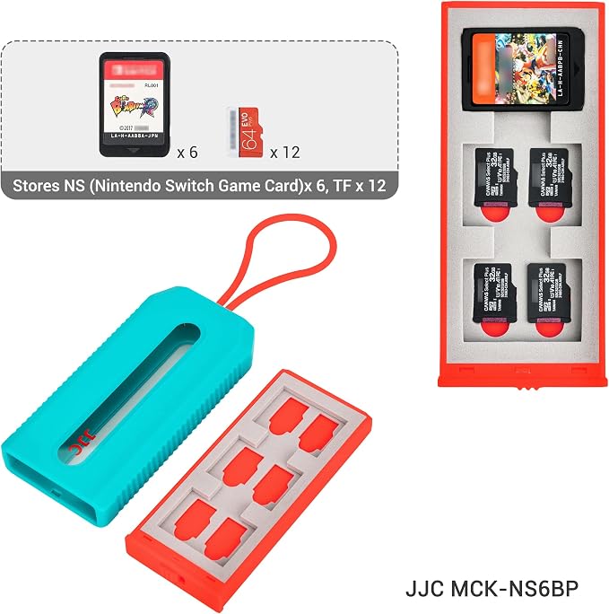 (NOT FIT SD Card) Switch Game Card Case for 6 Nintendo Games and 12 Micro SD Cards,Switch Card Holder Storage for Nintendo Switch or PS Vita,Water-Resistant Anti-Shock Game Card Box - Image 2