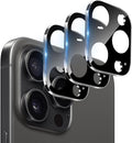 Dengduoduo 3 Pack Tempered Glass Camera Lens Protector for iPhone 15 Pro 6.1" & for iPhone 15 Pro Max 6.7", Bling Glitter Ultra HD, 9H Hardness, Anti-Scratch, Case Friendly [No Affect on Night Shots] by Dengduoduo