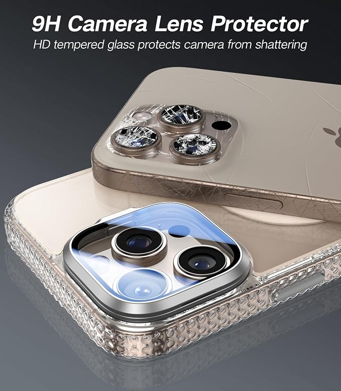 VOFATA [Upgraded] for iPhone 16 Pro Max Case with Camera Cover Stand [Fit for MagSafe][9H Camera Lens Protector] Mil-Grade Protection Transparent Magnetic iPhone 16 Pro Max Phone Case, Clear - Image 2