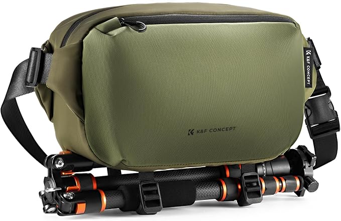 K&F CONCEPT 2 in 1 Camera Sling Bag, Everyday Shoulder Bag | Multifunction Photography Compact Crossbody DSLR Portable Bag, Compatible for Canon/Nikon/Sony, BS01 by KFCONCEPT