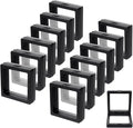 12 Pcs 3D Floating Frame Display Stand, Transparent Jewelry Gift Boxes | 2.75 x 2.75 x 0.8 Inch Small Jewelry Gift Boxes with PE Film, for Earrings Necklaces Rings Coins Specimens Crafts, Black by Unknown