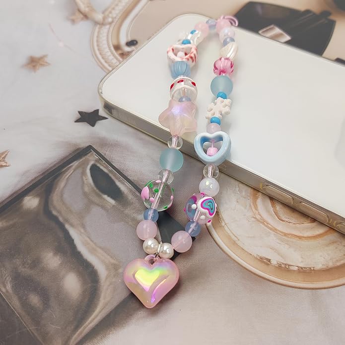 cioatu Phone Charms Cute Cherry Butterfly Cell Phone Lanyard Strap Wrist Strap for Bag Airpods Camera Pendants Decor - Image 4