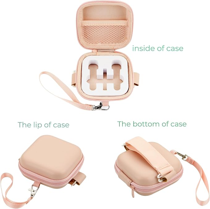 Wireless Lavalier Microphone Case Mini Mic Case for Wireless lavalier microphones Wireless Microphones Mini Tiny Mic Lapel Clip Microphones (PINK) - Image 4