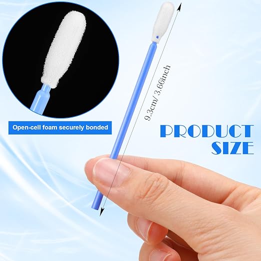 Zhengmy 500 Pcs Foam Swabs for Printer Head Camera Lens 3.66 Inch,Blue | Sponge Tip Cleaning Sticks for Inkjet Printer Nozzle, Optical Equipment Dust Removal, Electronics Detailing, Lint-free - Image 2