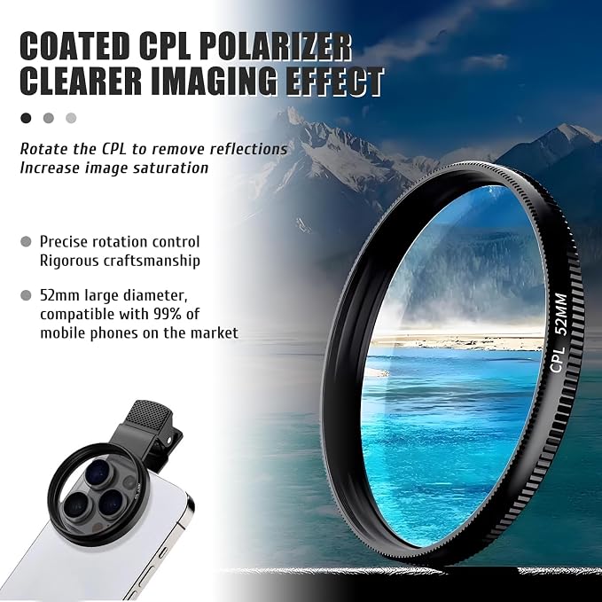 120 LED Tattoo Light with CPL Filter | Clip-On Phone Camera Light for Tattoo Photography and Video, Adjustable LED Lighting for Artists, iPhone and Mobile Devices - Image 3