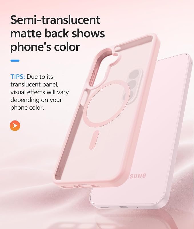 FNTCASE for Galaxy A27 5G Phone Case, Fit for Magsafe, Screen Protector | Translucent Matte, 14FT Military Grade Drop Protection, Slim Shockproof Protective, for Samsung A 27 4G Cover, Light Pink - Image 5