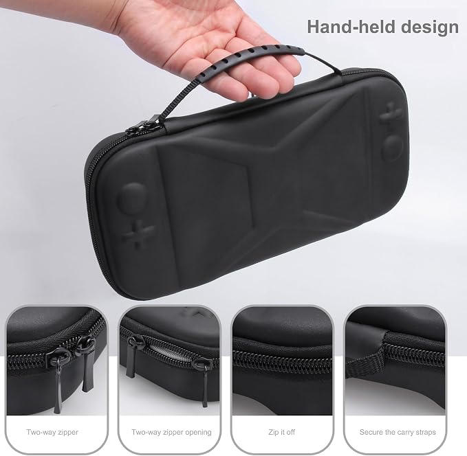 Carrying Case for Nintendo/NS Switch 2 for (2025) Storage Case Cover,Black Hard Shell Portable Handbag with 2 Pack Tempered Films and a Transparent Silicone Handle 3 in 1 - Image 3