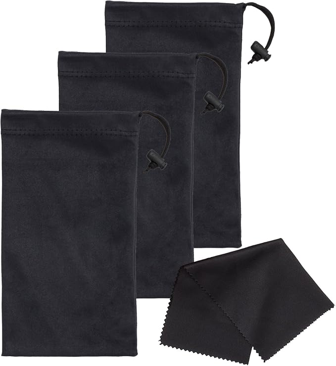 Premium Quality Microfiber Sunglasses Pouch With Spring Fastener by Mamlyn