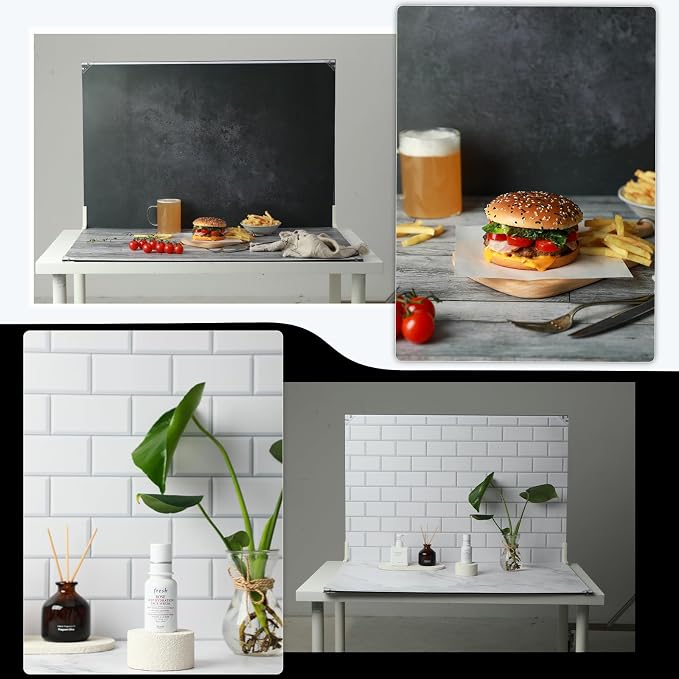 23 x 35 in Product Photography Backdrops, 10 Sheets, 20 Patterns | Double-Sided, Water-Resistant Backdrops for Food, Jewelry, Cosmetics, Crafts, Flat Lays and Content Creation - Image 4