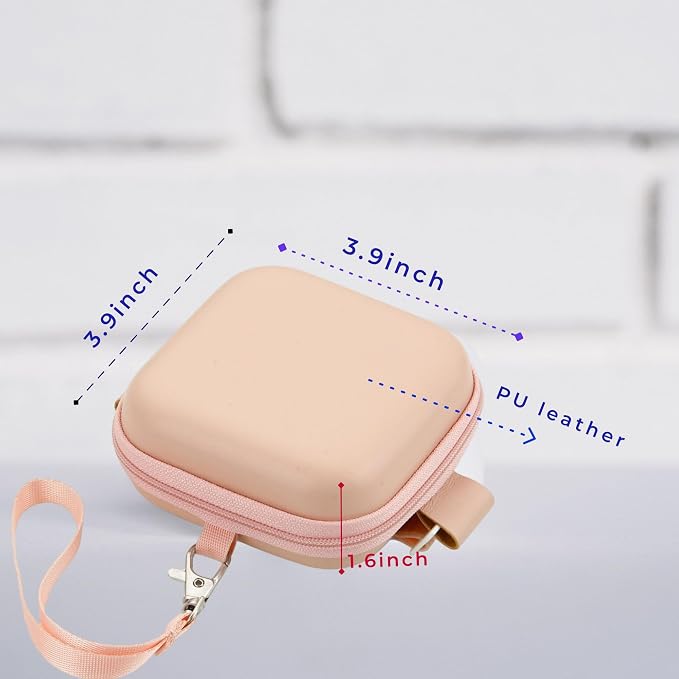 Wireless Lavalier Microphone Case Mini Mic Case for Wireless lavalier microphones Wireless Microphones Mini Tiny Mic Lapel Clip Microphones (PINK) - Image 8