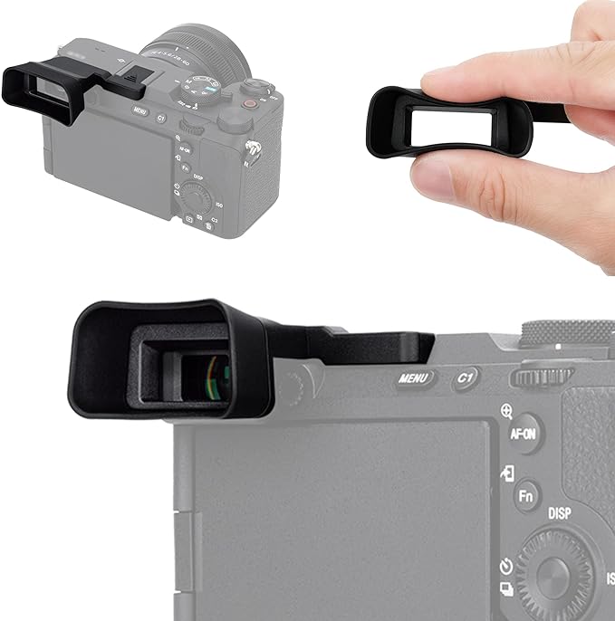 Extended A7CII A7CR Eyecup,Camera Eye Cup for Sony Alpha A7CII A7CR Only | Soft Silicon,for Sony Alpha A7CII A7CR Camera,Not Fits A7C,Not Scratch the Camera Body,Not Affect the Use of Screen by Kiorafoto