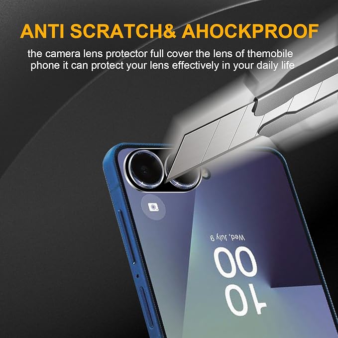 3 Pack Camera Lens Protector for Samsung Galaxy Z Flip 7 | Tempered Glass,Anti-Fingerprint,9H Hardness,Scratch Resistant,Easy to Install,Bubble Free,HD Clarity - Image 4