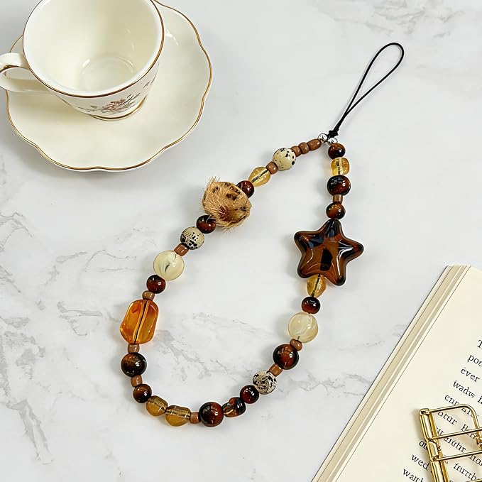 Cute Beaded Camera Wrist Strap for Phone, Digital Camera Charm Lanyard, Pearl Beaded Chain for Bag Keychain Gift - Image 6