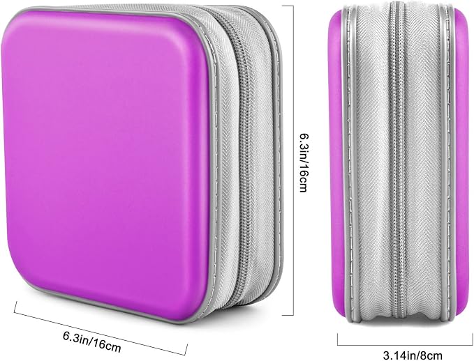 48‑Capacity Hard Plastic CD/DVD Binder for Car, Home & Travel | Zipper‑DVD Organizer, Scratch‑Resistant Sleeves Shield Discs From Dust & Damp; Stores Music, Video, Gaming & Blu‑ray Discs - Image 6