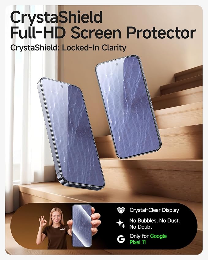SMARTDEVIL 3 Pack Tempered Glass for Google Pixel 11 Screen Protector | HD Clear, Fingerprint Unlock, Military-Grade Shatterproof Protection, Anti-Shatter, Bubble-Free, Case Friendly, Easy Install - Image 2