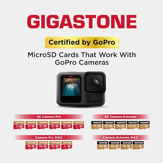 【5-Years Data Recovery】 GIGASTONE 128GB Micro SD Card, 4K Video Recording for GoPro, Action Camera, DJI, Drone, Nintendo-Switch, R/W up to 100/50 MB/s MicroSDXC Memory Card UHS-I U3 A2 V30 C10 - Image 5