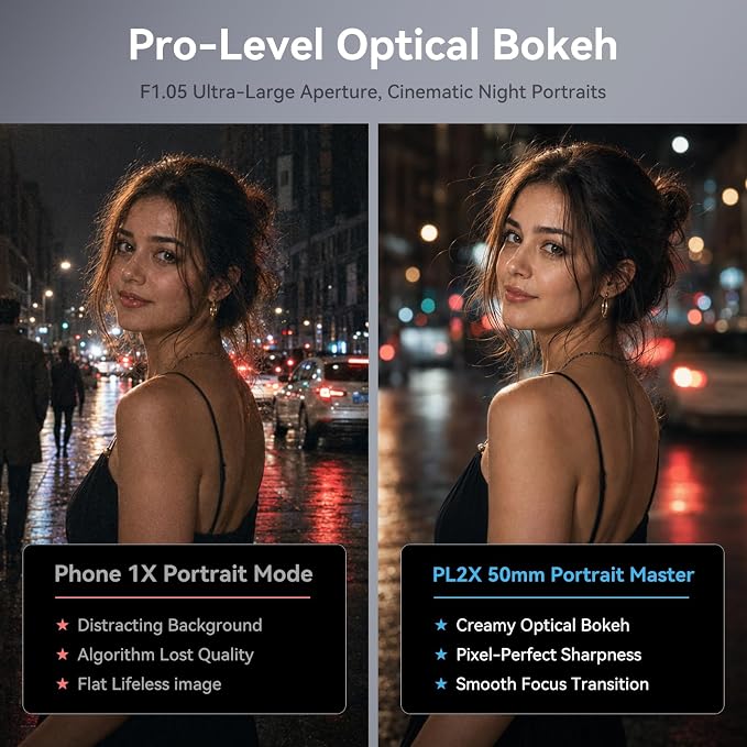 APEXEL 2X 50mm Portrait Master Telephoto Lens for iPhone | F1.05 Ultra-Large Aperture, 17mm Universal Clip, Phone Camera Zoom Lens Attachment Compatible with iPhone, Samsung and more - Image 3