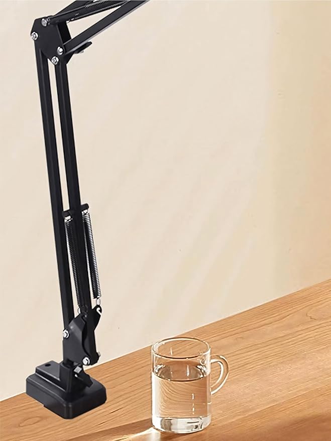 Desk Clamp Mount For Microphone Suspension Boom Scissor Arm Stand Holder, 5 Ways Boom Arm Insert Holes(12mm), Stable Installation on Tables/Beds up to 3.2 inches Thickness (Black) - Image 6