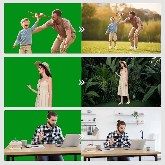 BEIYANG 8 Ft x 10 Ft Photography Backdrop Green Screen, Green Background Fabric Wrinkle Resistance, Greenscreen Photo Background for Chromakey Photo Studio Video Shooting - Image 6