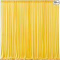 Yellow Backdrop Curtains-Wrinkle-Free Polyester Photography Drapes Party Curtain Background for Baby Shower Wedding Decorations- 40 X10FT by WishCare