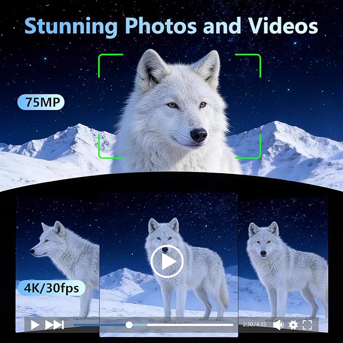 4K Vlogging Camera, Pocket Digital Camera, 330° Rotating Lens | Auto subject framing and WiFi sharing for YouTube, TikTok and travel, includes 16GB card, mini tripod and carrying bag - Image 2