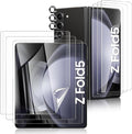 Fotbor [3+3+3Pack] for Samsung Galaxy Z Fold 5 screen Protector, Inner Screen Flexible Film + Back Screen Protector Tempered Glass + [1 Set] Camera Lens Protector, Z Fold 5 Accessories(Clear, Z Fold 5) by Fotbor