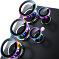 WSKEN for Samsung Galaxy S25 Ultra Camera Lens Protector - Ultra Thin | Case Friendly, 9H Shatterproof Tempered Glass, Anti Scratch Metal Circle, Camera Screen Protector Cover Accessories, Colorful by SmartProtectionGreenerFuture