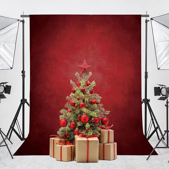Abstract Photography Backdrop for Photoshoot 6x8ft,Red,No Stand | Professional,Polyester Fabric,Roller Pocket on Top,Vintage Portrait Photo Props Booth Background,Photoshoot Studio - Image 3
