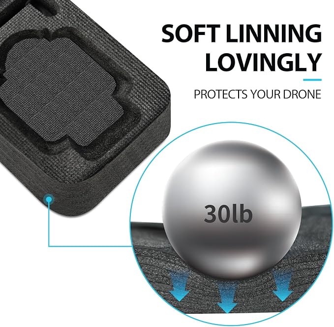 sarlar Portable Carrying Case for XbotGo, Durable PP Plastic with EVA Liner, Waterproof Dustproof, Shockproof Design, Secure Lock & Ventilation System, Includes Mesh Pocket, Ideal for Storage Travel - Image 4